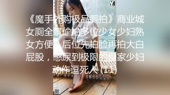 《魔手外购极品厕拍》商业城女厕全景偸拍多位少女少妇熟女方便，后位先拍脸再拍大白屁股，憋尿到极限的良家少妇动作逗死人 (11)